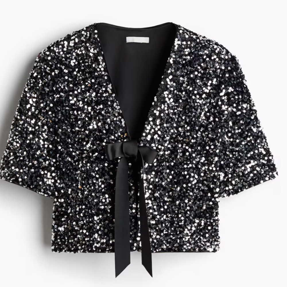Black and Silver Sequin Jacket